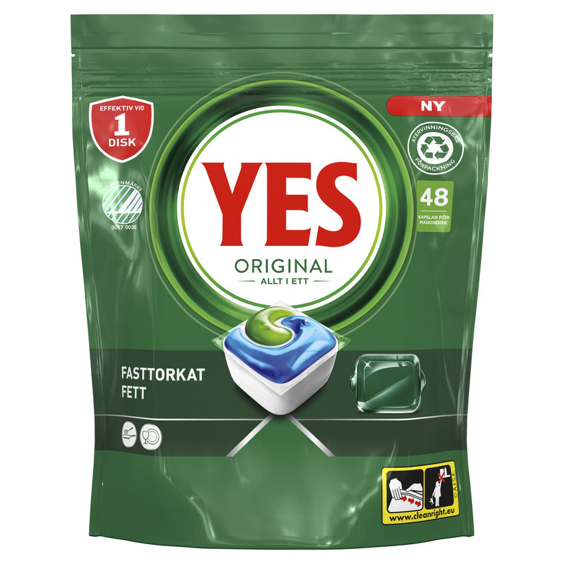 Yes Maskindisktabletter All in One Original 48-Pack