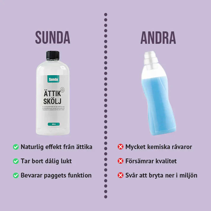 Sunda Ättiksköljmedel Äpple - 66 Tvättar