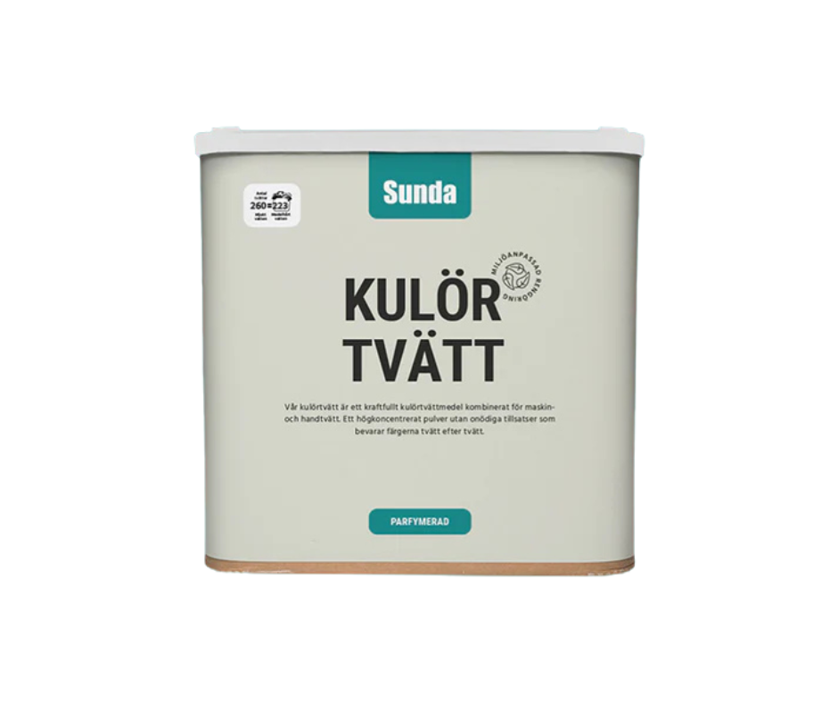 Sunda Kulörtvätt Pulver - 260 Tvättar