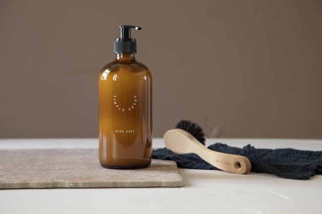 SIMPLE GOODS Empty Glass Bottle Dish Soap - 500ml