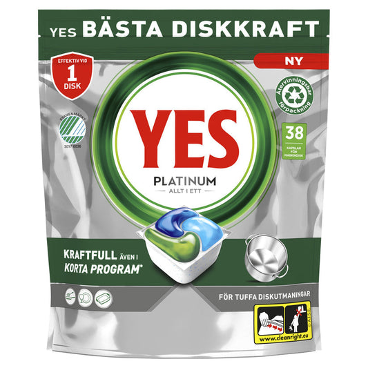 Yes Maskindisk Platinum Original 38-Pack