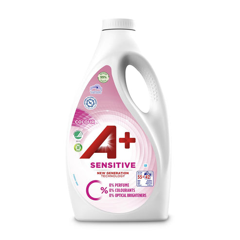 A+ Sensitive Colour Flytande Tvättmedel - 2,2L