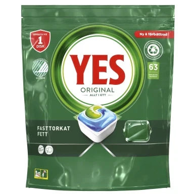 Yes Maskindisktabletter All in One Original 63-Pack