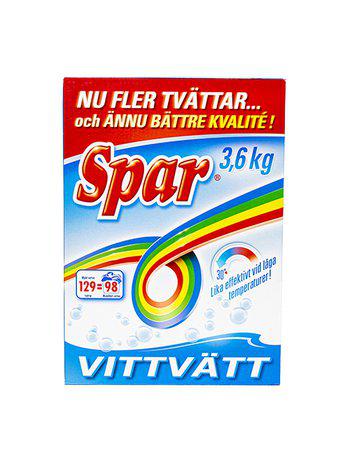 Spar Tvättmedel Vittvätt 3600g - 129 Tvättar