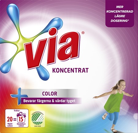 Via Tvättmedel Color Pulver - 750g