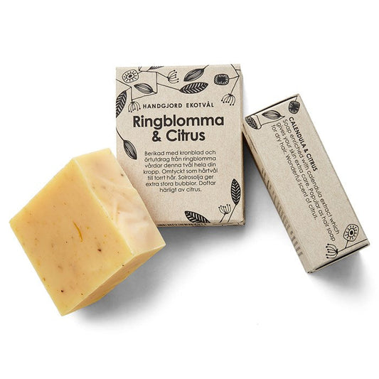 Malin i Ratan Handgjord Ekotvål Ringblomma & Citrus - 110 g