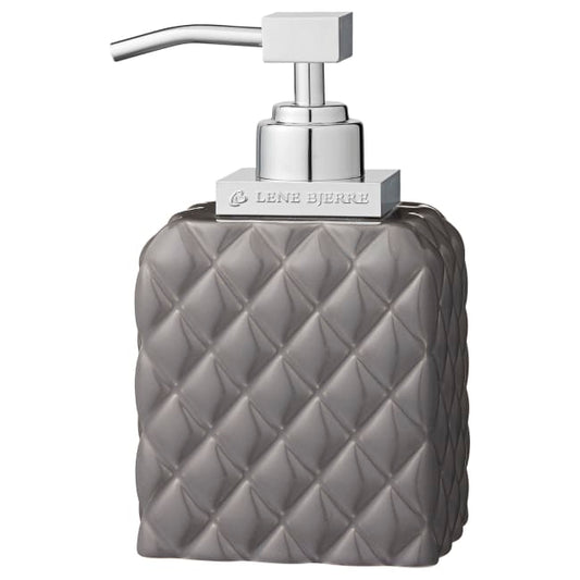 LENE BJERRE Portia Tvåldispenser – 9x7x16 cm, Mellangrå/Silver