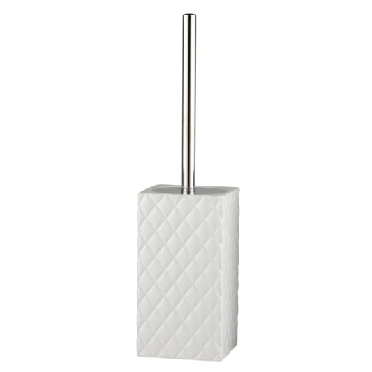 LENE BJERRE Portia Toalettborste – 10x10x39 cm, Vit/Silver