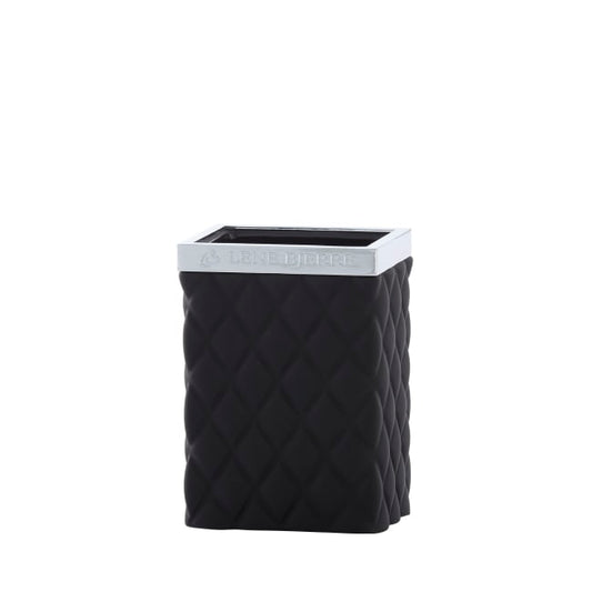 LENE BJERRE Portia Tandborstmugg – 8x6x11 cm, Svart/Silver