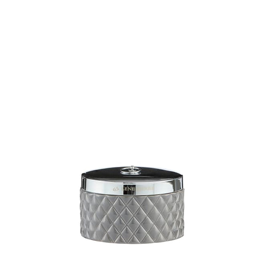 LENE BJERRE Portia Burk – Ø15x9 cm, Mellangrå/Silver