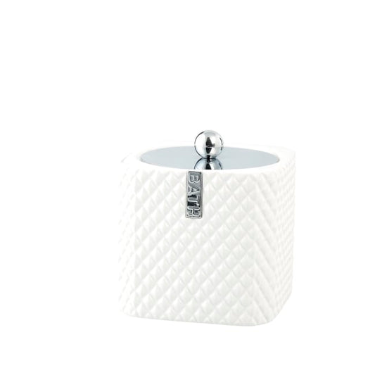 LENE BJERRE Marion Burk – 9x9x13,5 cm, Vit/Silver